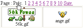 Lien page prcdente dsactiv